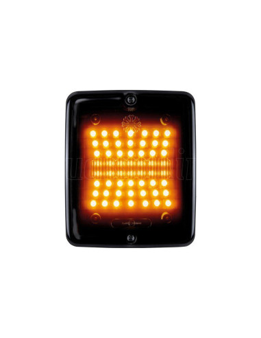 Farolim Traseiro Quadrado LED Dark Knight Pisca-pisca