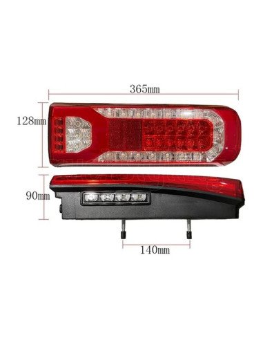 Farolins Traseiros LED Mercedes Actros MP4/MP5